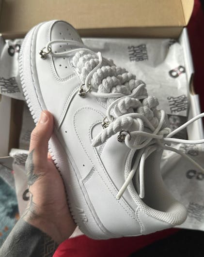 Nike Air Force 1 “Rope Laces White” Triple White V1 - EV8 Style