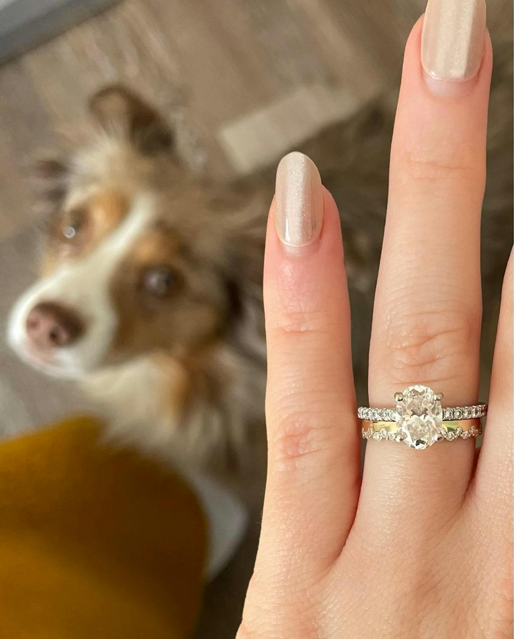 Silk & Stone Half Eternity Ring