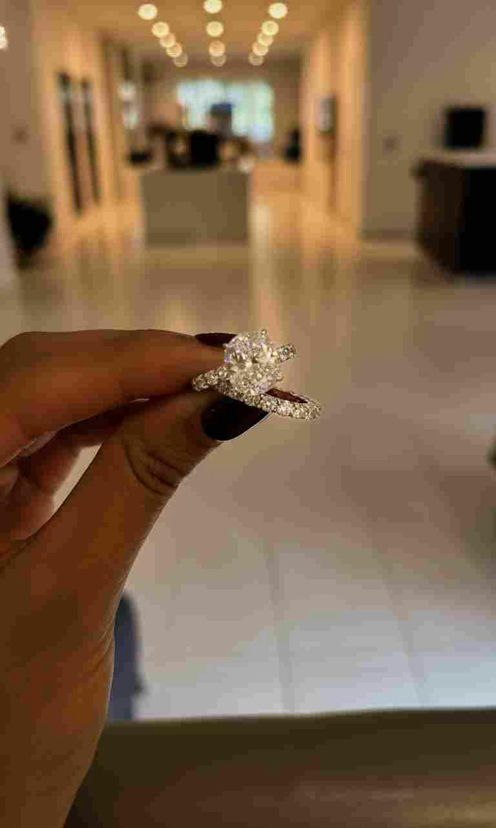 Layered Harmony 3.5Ct Cushion Cut 2-Piece Wedding Set in White Gold Plated Silver