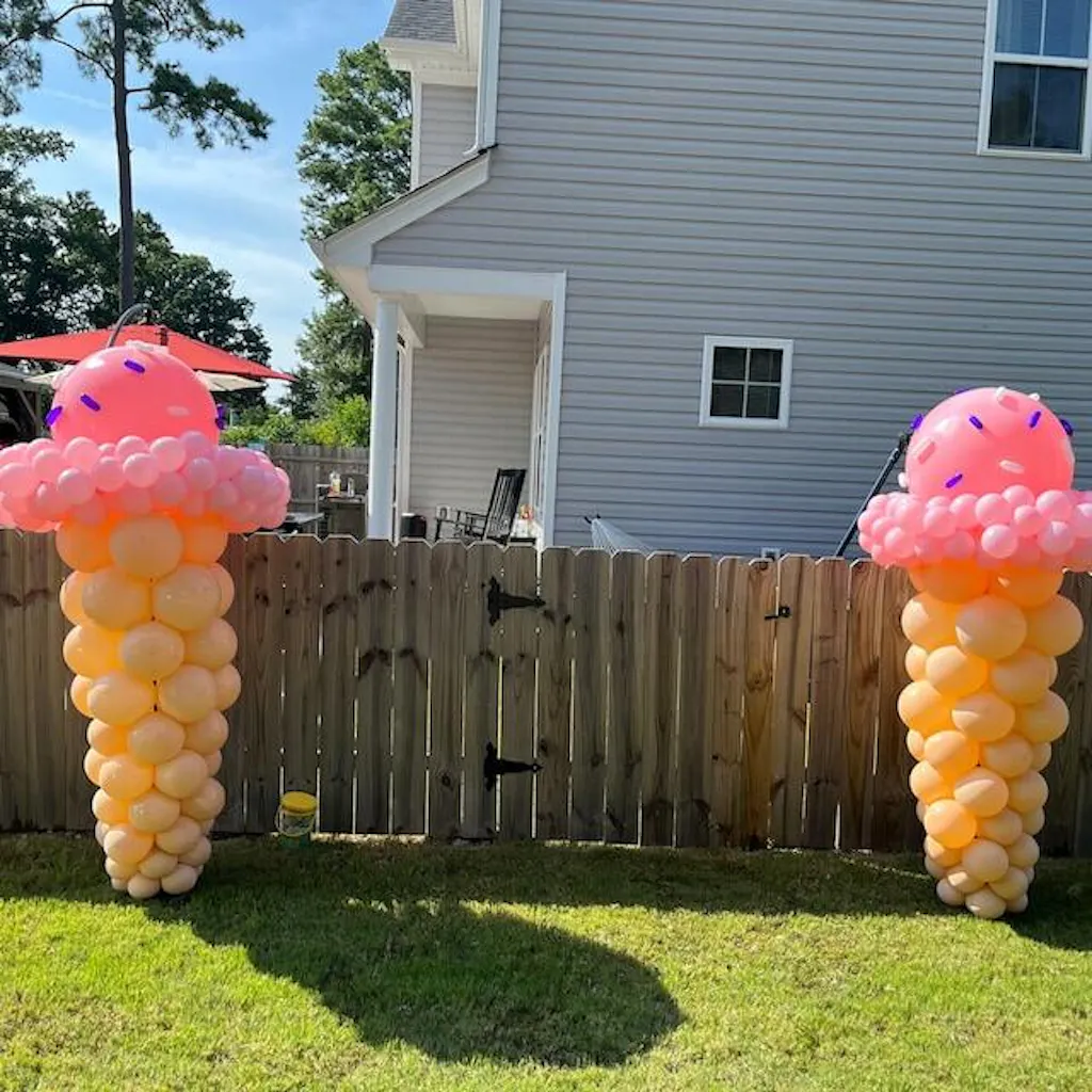 Balloon Ice Cream Cone Column Tutorial and Plans | Digital Balloon Rec ...
