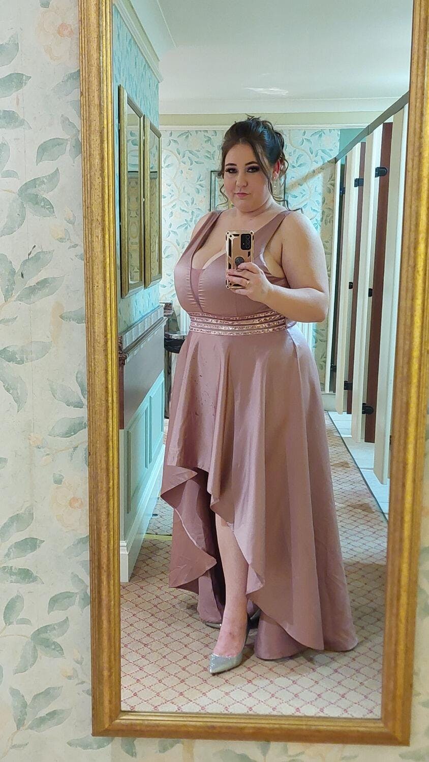 Asymmetric Hem Plus Size Long Cocktail Party Dress - Ever-Pretty UK