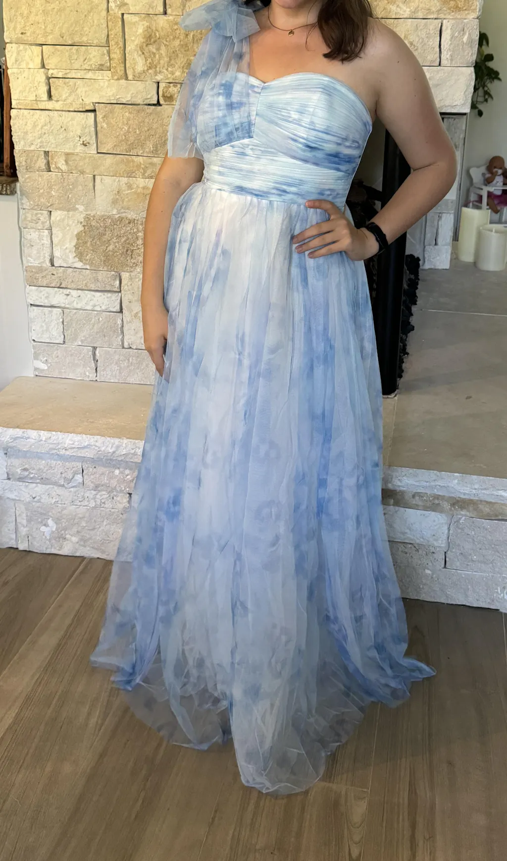 Floral Printed Strapless Formal Evening Dress with Empire Waist -  Ever-Pretty US