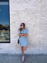 Collar Denim Mini Dress