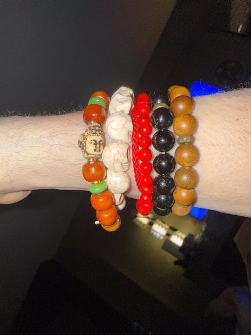 Vintage Tibetan Yak Bone Bracelet, Handcrafted Single-Strand Beads for Men & Women