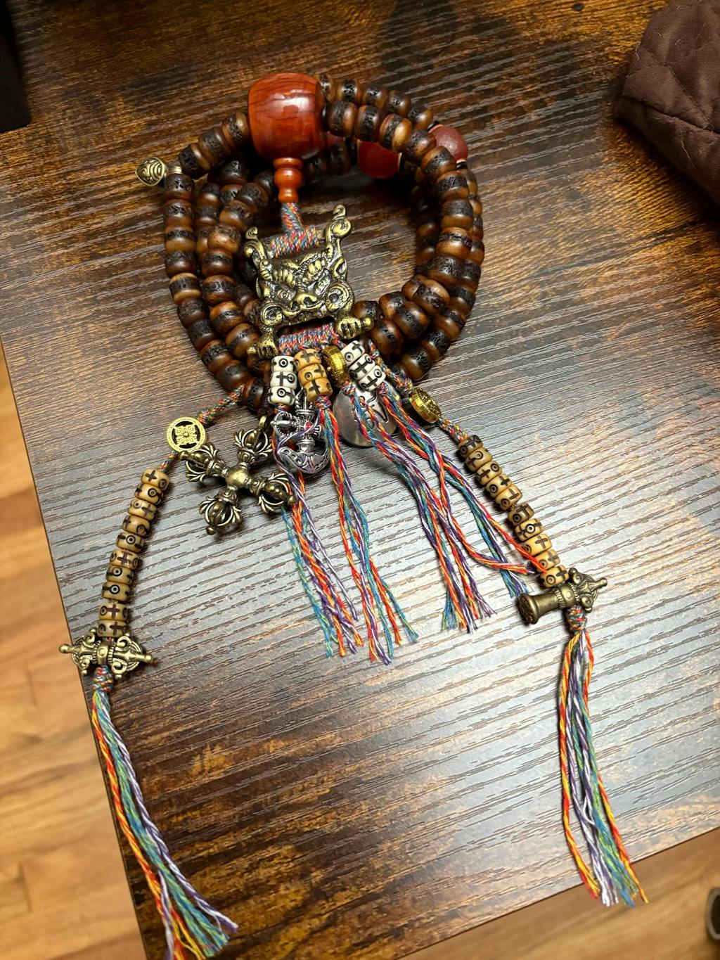 Yak Bone Mala Bracelet: 108 Tibetan Buddhist Prayer Beads