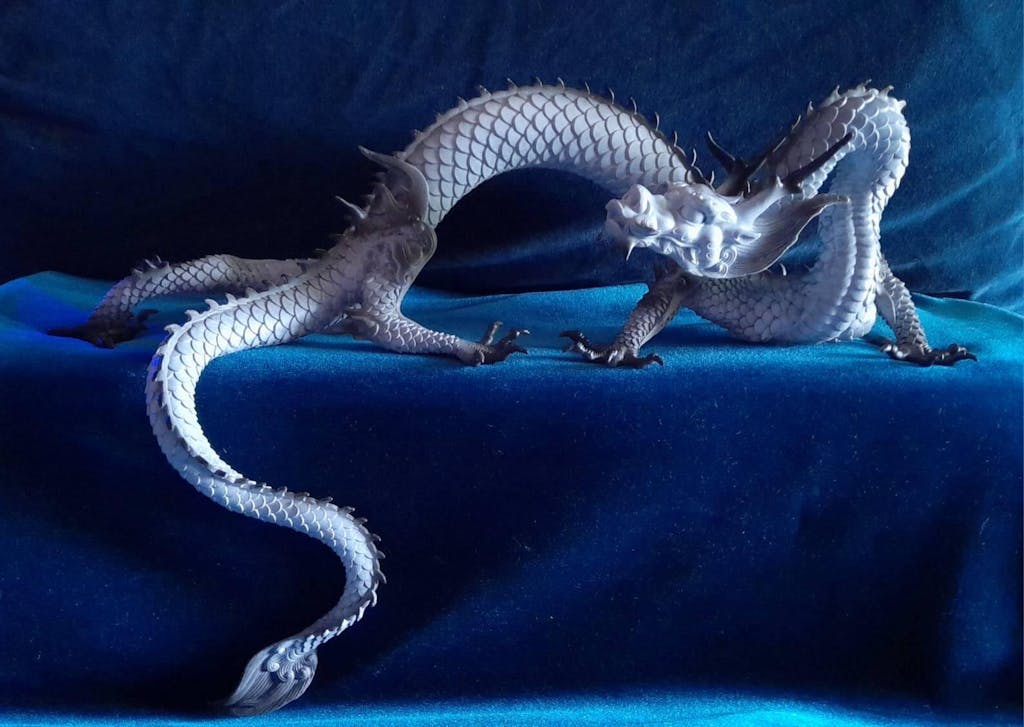 Handcrafted Brass Dragon Statue: Tibetan Feng Shui Decor