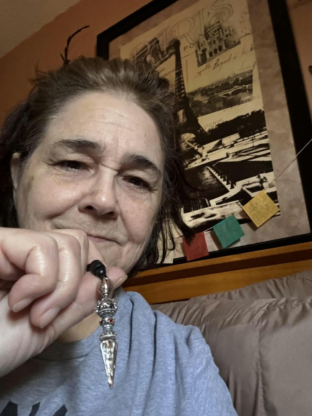 Handmade Silver Phurba Silver  Vajra Dagger Pendant Tibetan Protection Amulet Necklace Dispels negative energy Pure Brass Amulet