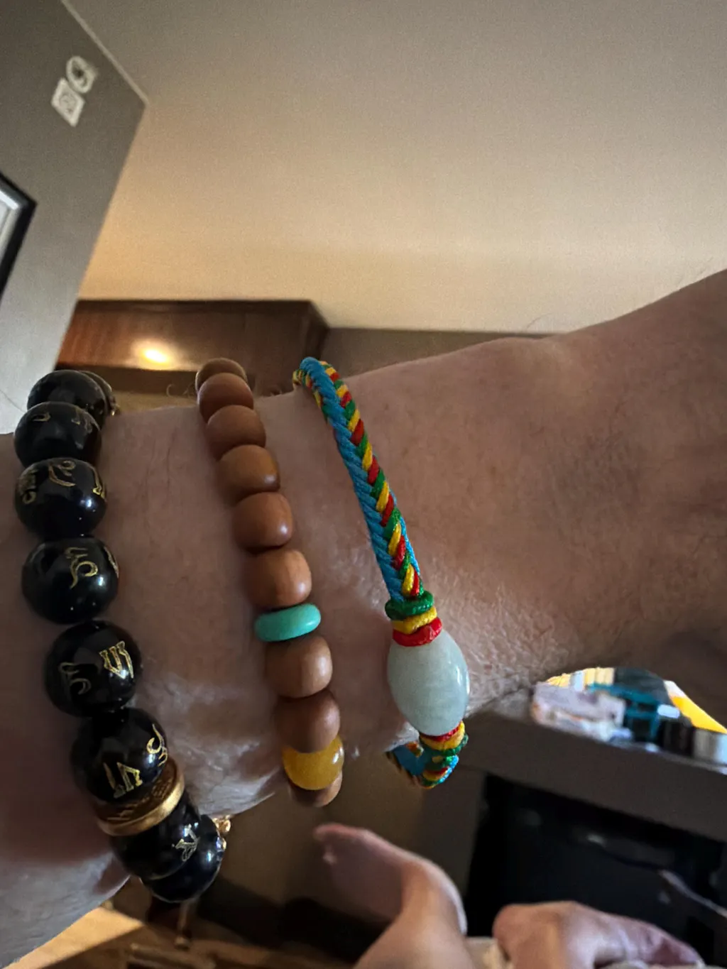 Vintage Tibetan Yak Bone Bracelet, Handcrafted Single-Strand Beads for Men & Women