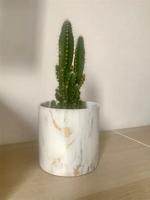 Round Marbled Ceramic Pot