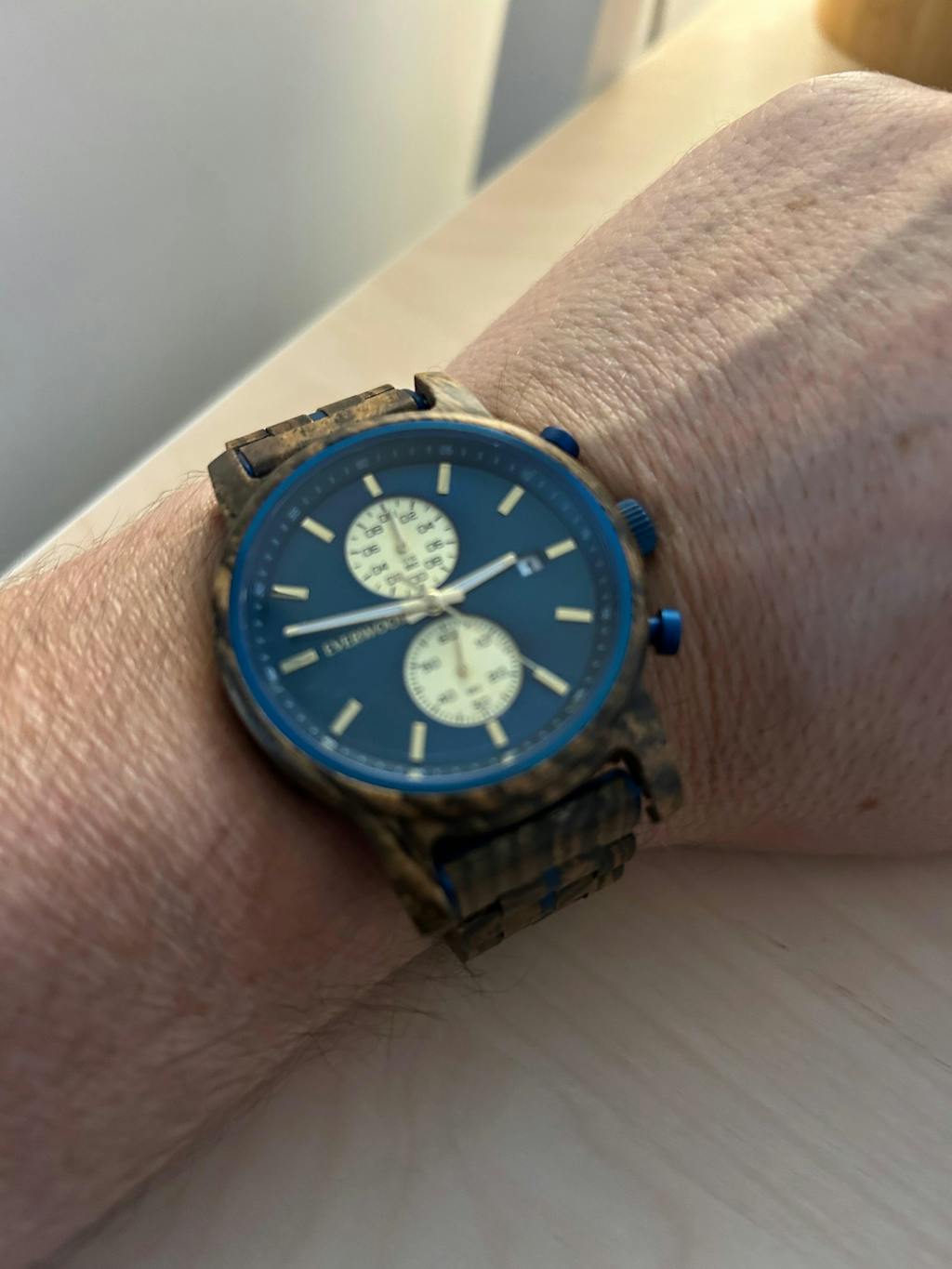 EverWood™ - Classic Walnut Blue Chronograph 44mm