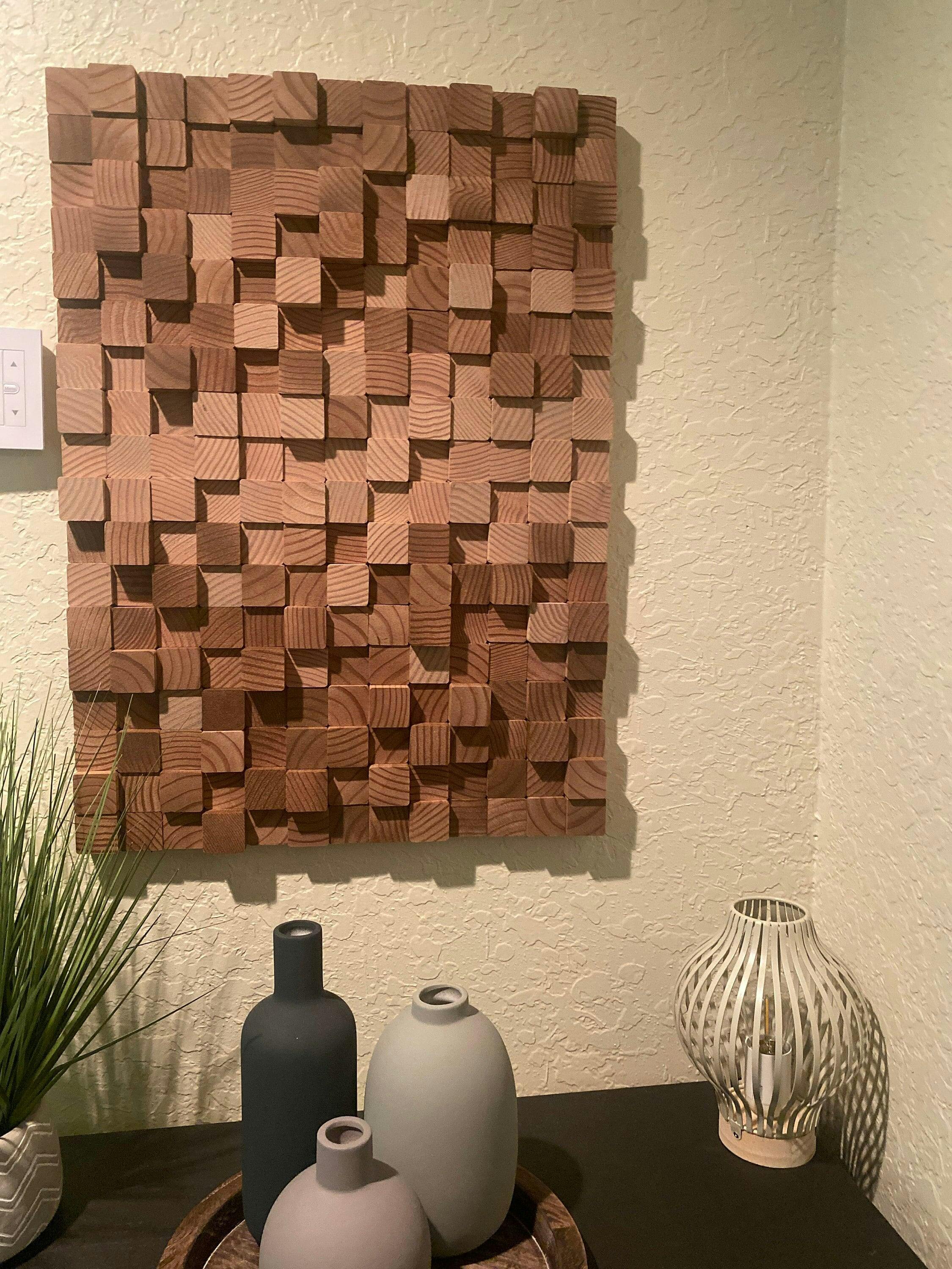 【control 】wood×art syoboオリジナル絵画 Geometric Wood Art - Tidal – Everwood
