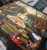 Frida as Buddha Bohemian Wall Art Tapestry - Artistic Meditation Decor