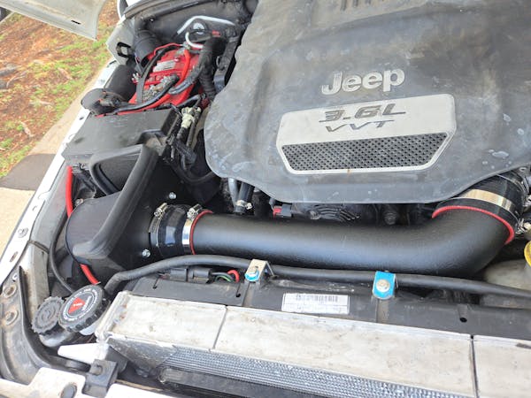 EVIL ENERGY Cold Air Intake Compatible for 2012-2018 Jeep Wrangler JK 3.6L, Increases Horsepower, Towing Performance & Acceleration, Includes Heat Shield & Pre-Filter, Black