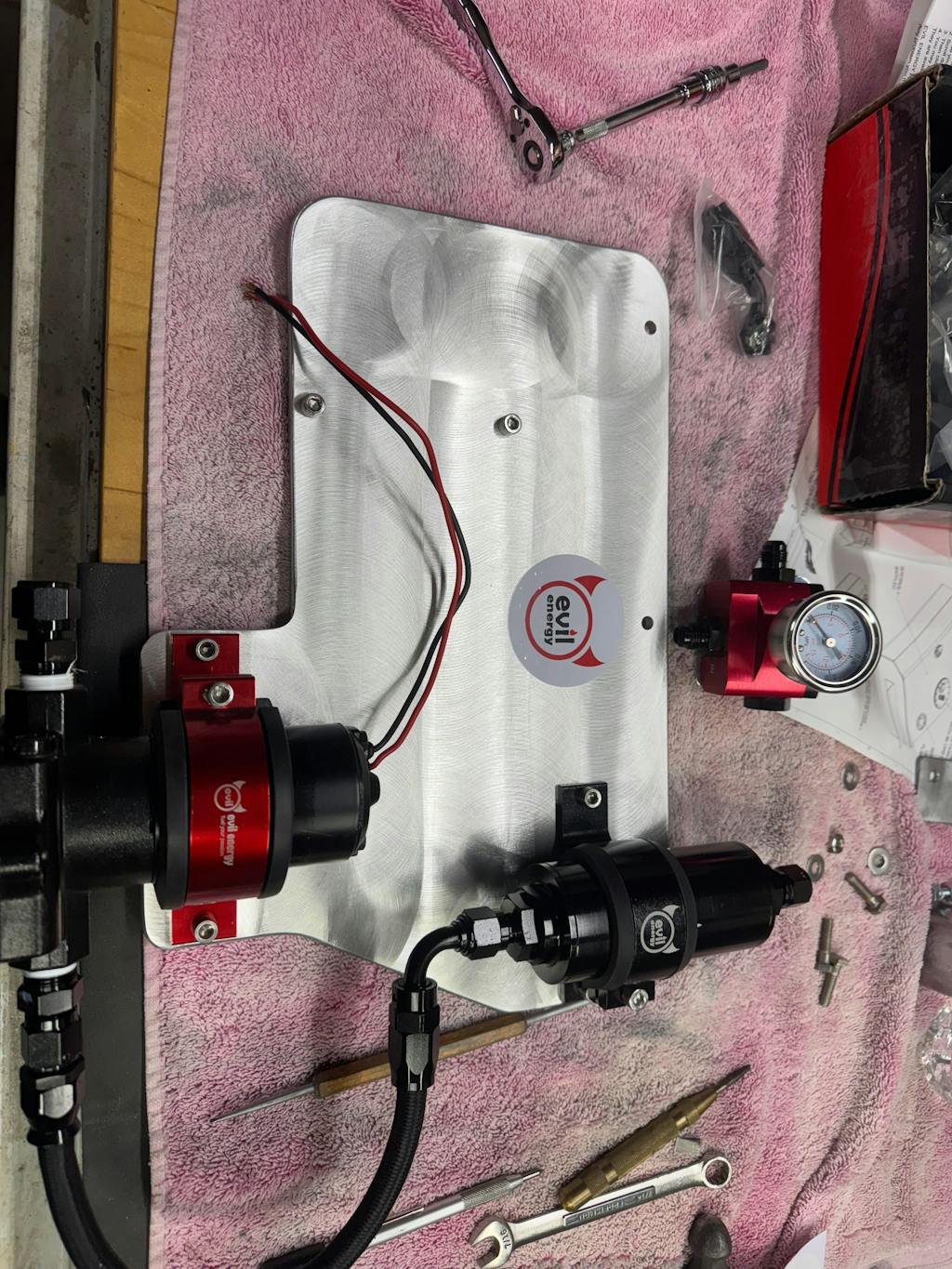 EVIL ENERGY 6AN 3/8-inch PTFE LS Swap EFI Fuel Line Fitting Kit | E85 Nylon Braided Fuel Hose With Fittings 10-26FT