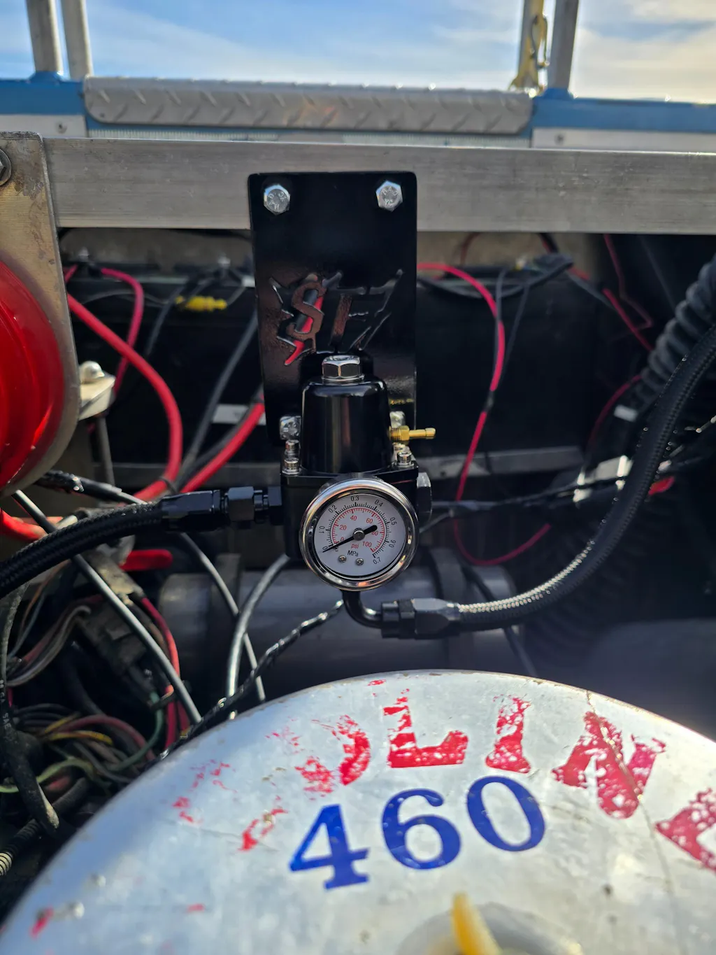 EVIL ENERGY Fuel Pressure Regulator 6AN EFI Bypass Return Adjustable 20-140psi Black&Red