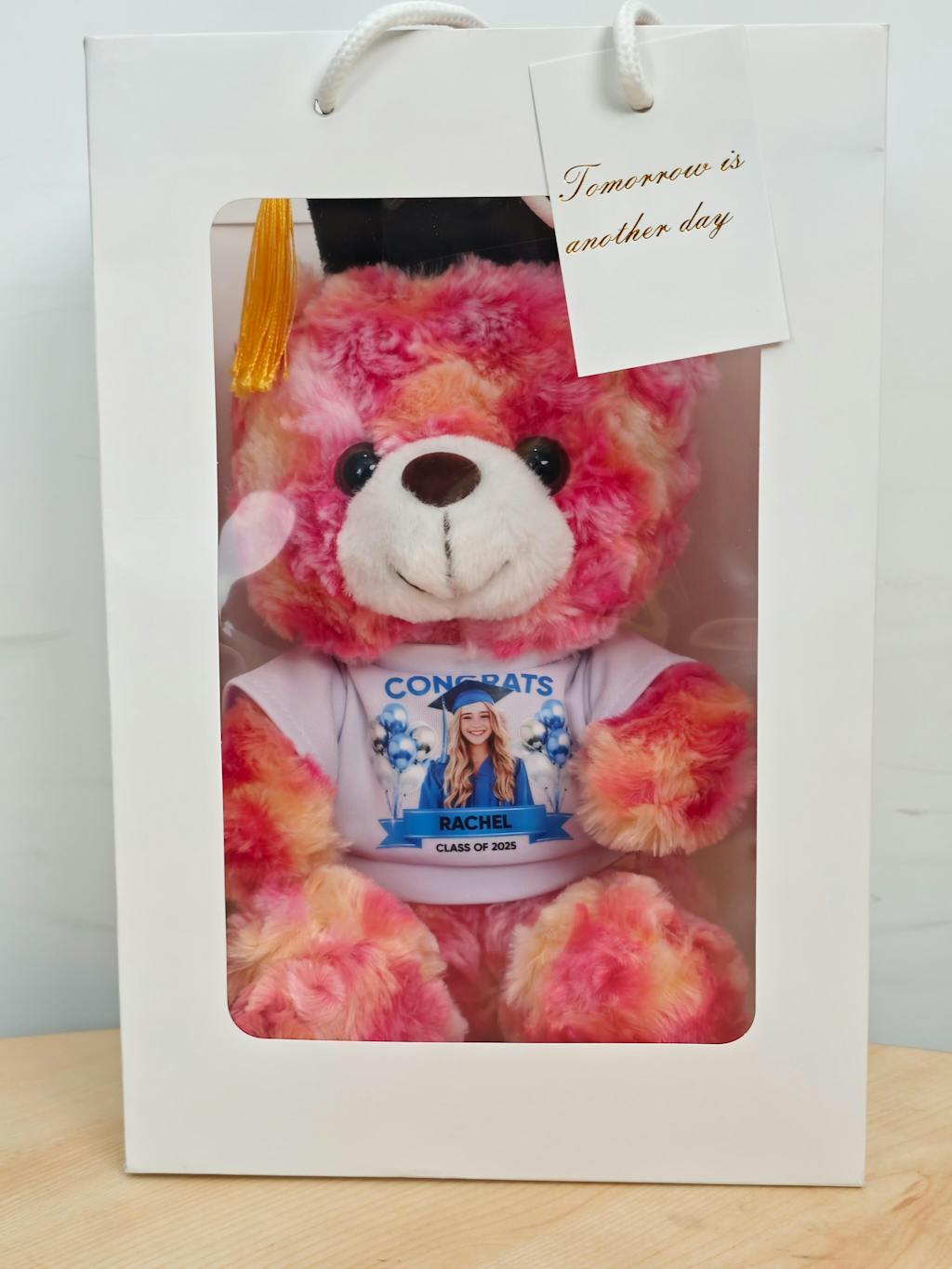 Class Of 2025 Graduate Bear With Cap - Teddy Bear With Personalized Shirt