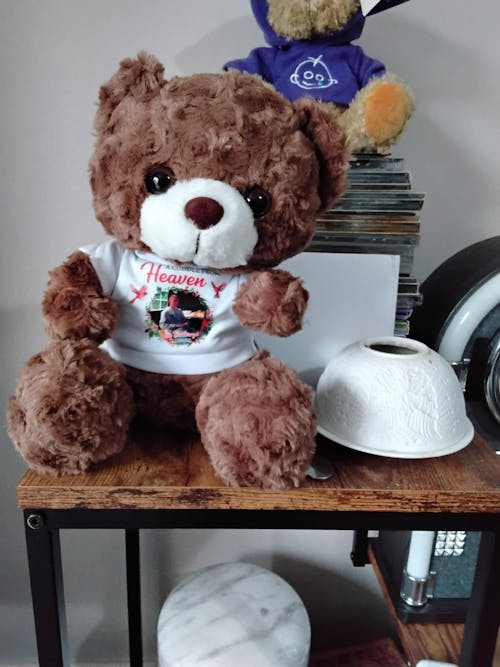 A Cuddle From Heaven - Teddy Bear With Personalized Photo Shirt