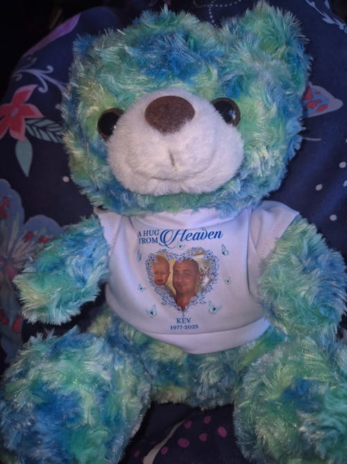 Hug This Memorial Bear - Teddy Bear With Personalized Photo Shirt