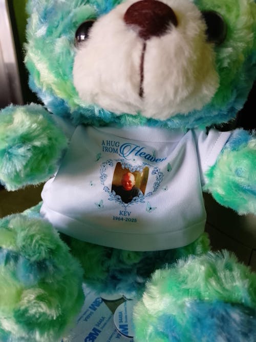 Hug This Memorial Bear - Teddy Bear With Personalized Photo Shirt