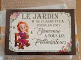 Et Dans Le Jardin Je Vais – Plaque En Métal Personnalisée