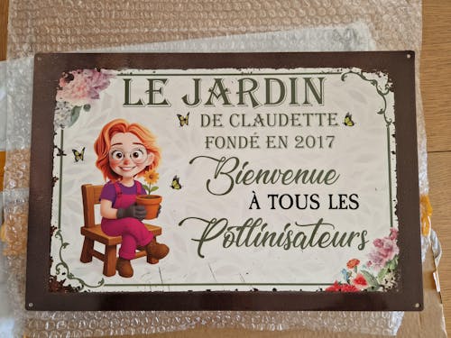 Et Dans Le Jardin Je Vais – Plaque En Métal Personnalisée