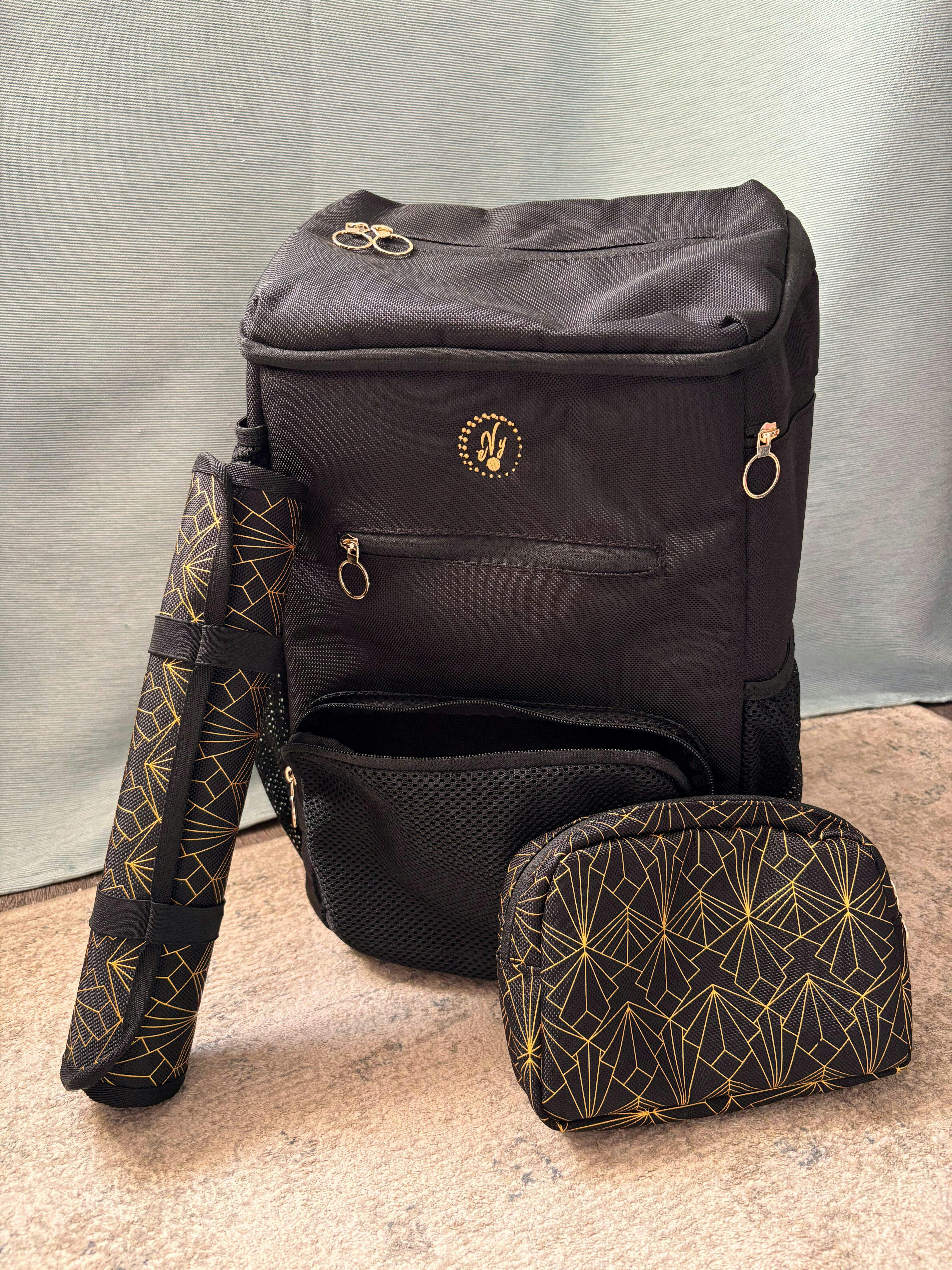 Elegance: Black and Gold – Evy Backpacks LLC
