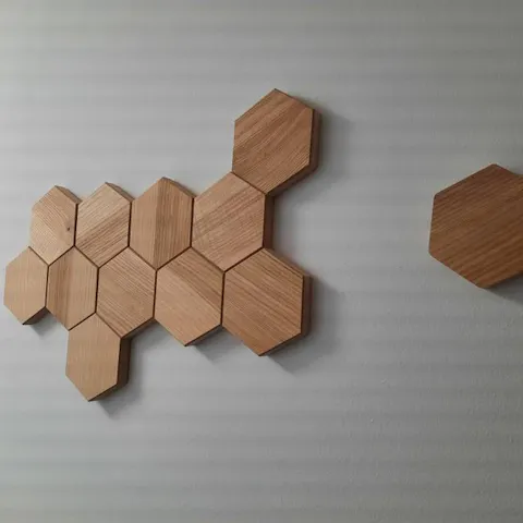 Customer photo of Hexagon Wall Art mirror