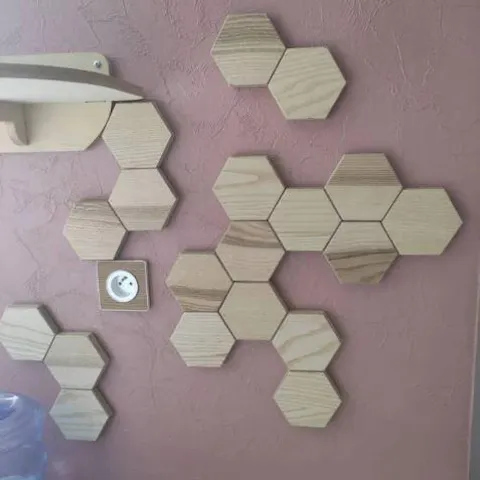 Customer photo of Hexagon Wall Art mirror