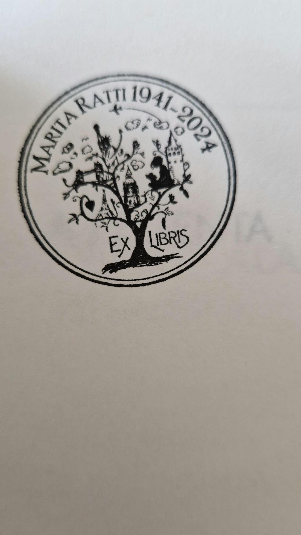 Timbro Ex Libris Mondo - d. 40 mm