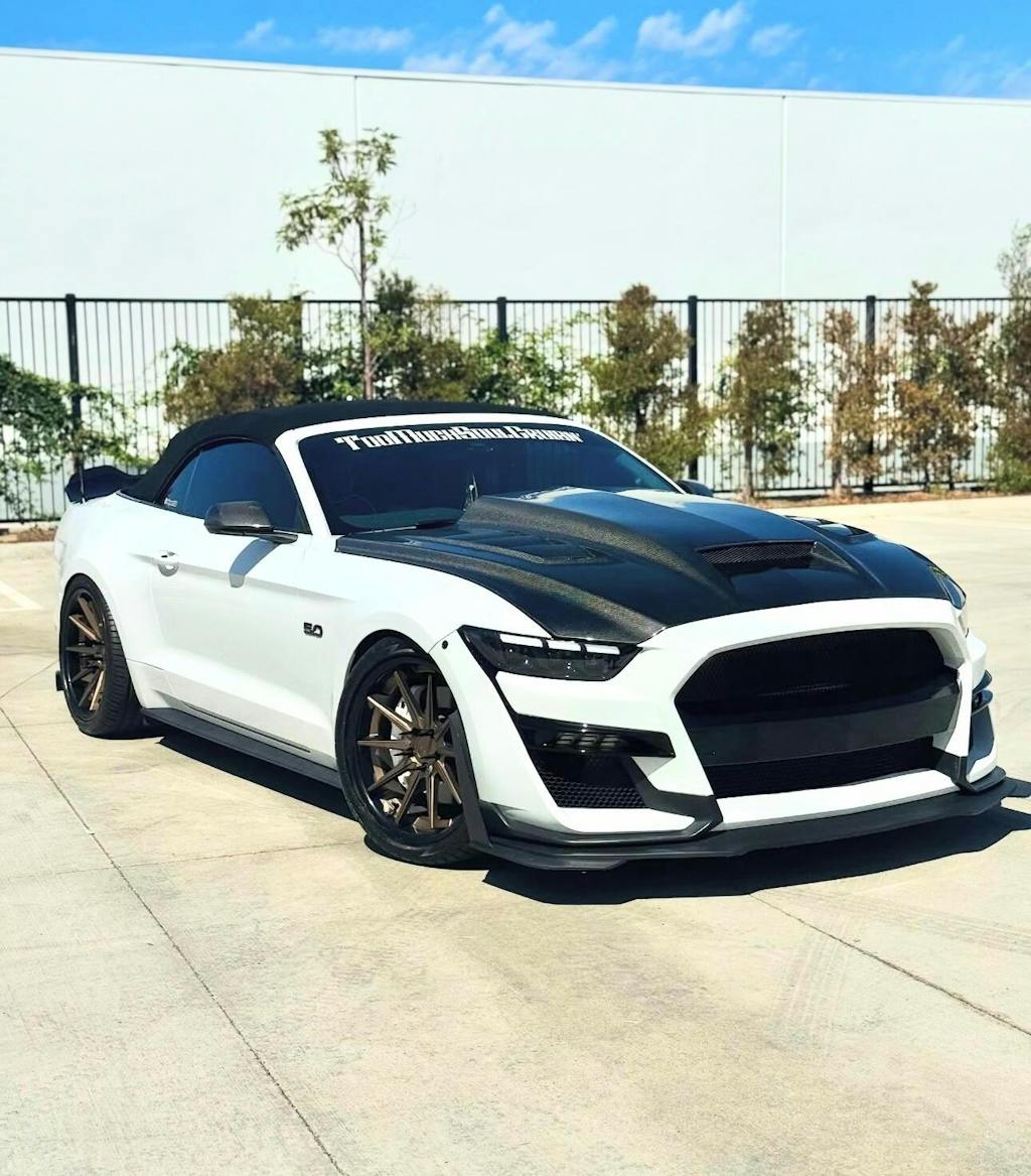 Ford Mustang S550 (2015–2017) – Colorful RGB Front Headlight Assembly w/ Triple Beam Lens