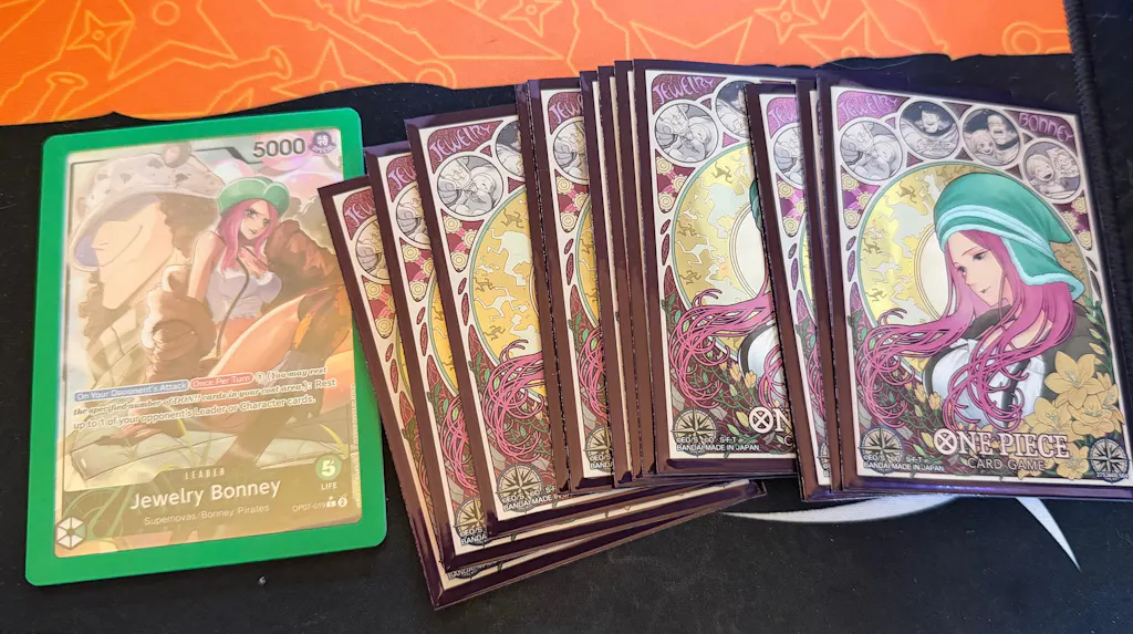 One Piece Card Game: Flagship Store Exclusive Sleeve, Bonney Exp. Share Collectible One Piece Card Game: Flagship Store Exclusive Sleeve, Bonney Exp. Share Collectible