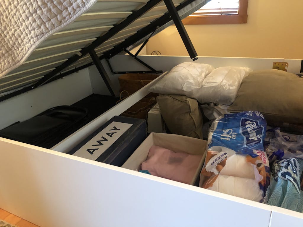 Pratico King Storage Bed with Gas Lift Expand Furniture Folding