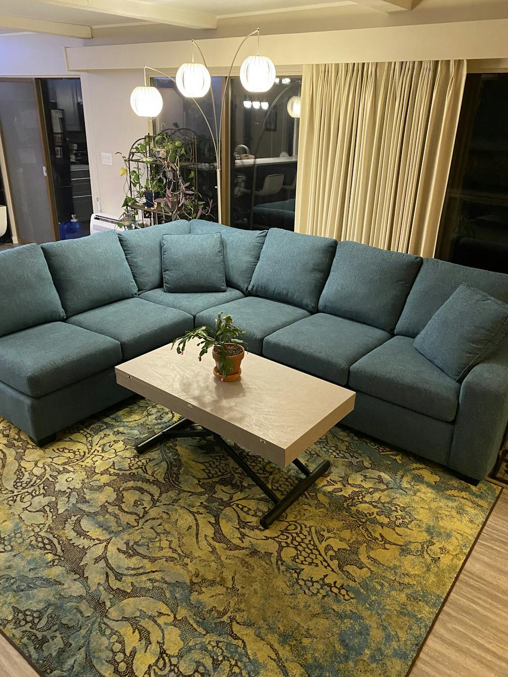 Alzare Square Transforming Coffee Table Expand Furniture Folding