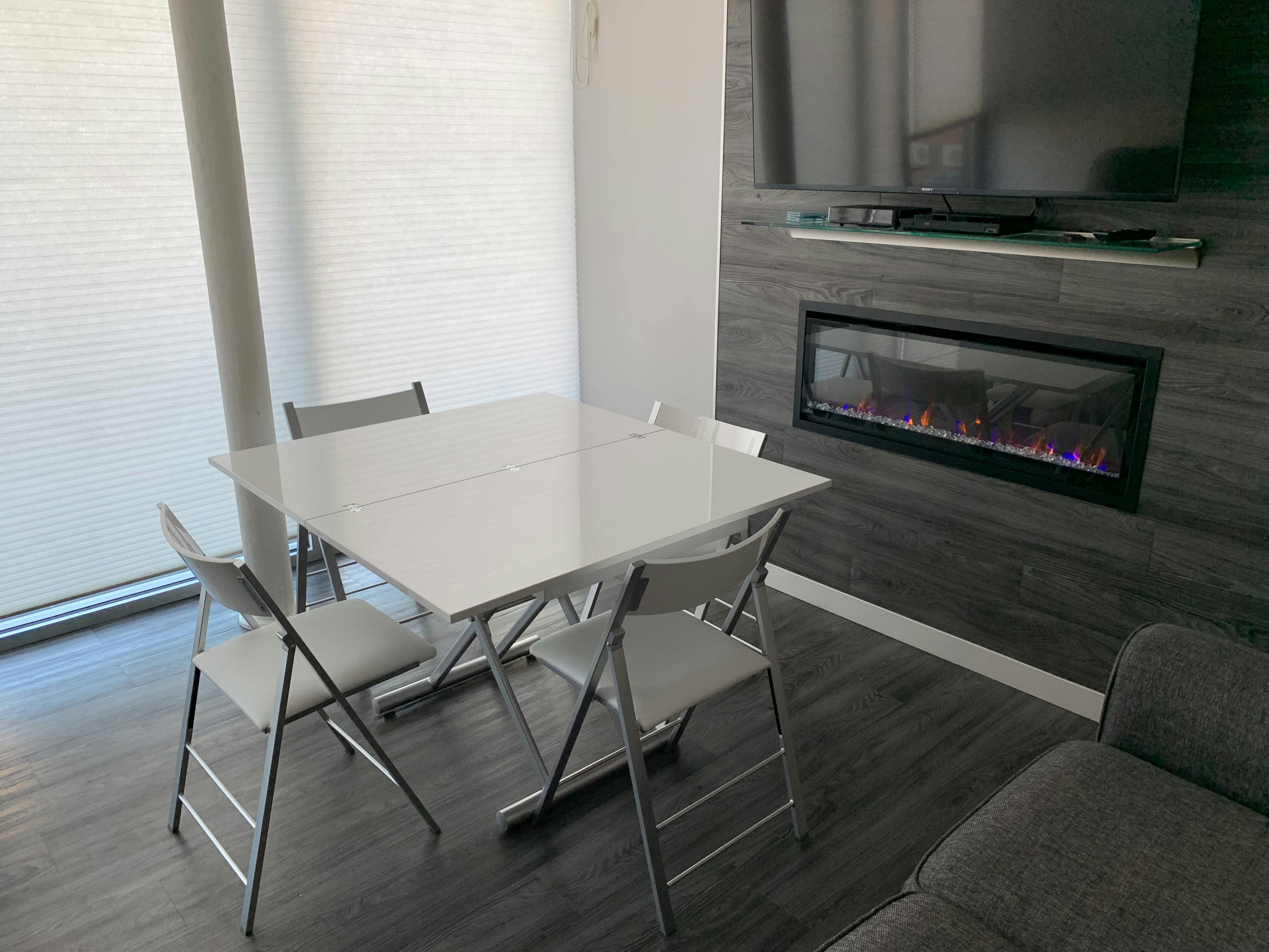 Alzare Square Transforming Coffee Table Expand Furniture Folding