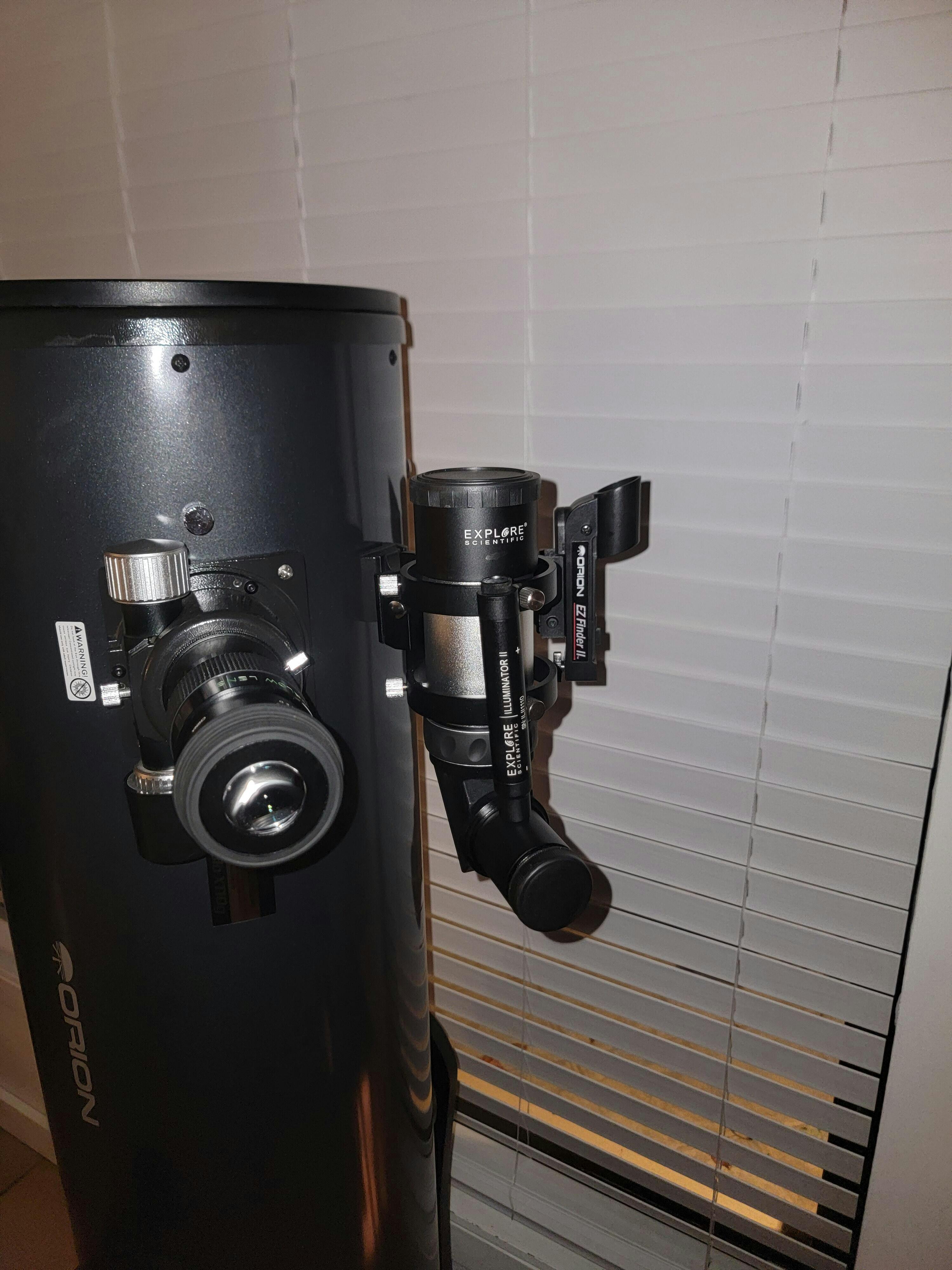 8x50 Illuminated Right Angle Polar Finder Scope with NEW long battery