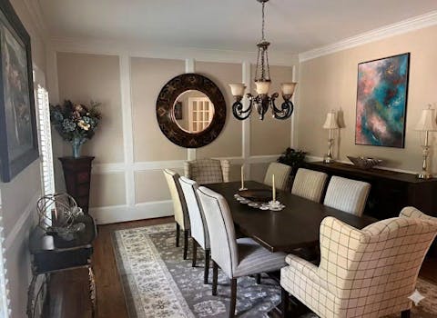 Large-Scale Custom Hand-Painted Abstract Art for Hallway & Entryway