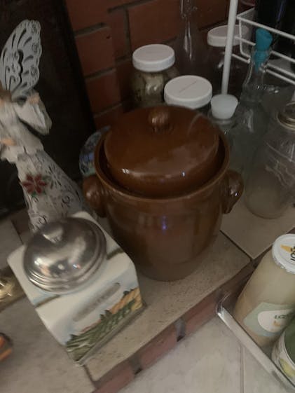 K&K Keramik Vaso Per Crauti E Fermentazioni Da 5,0 Litri Con Pietra E Coperchio In Ceramica