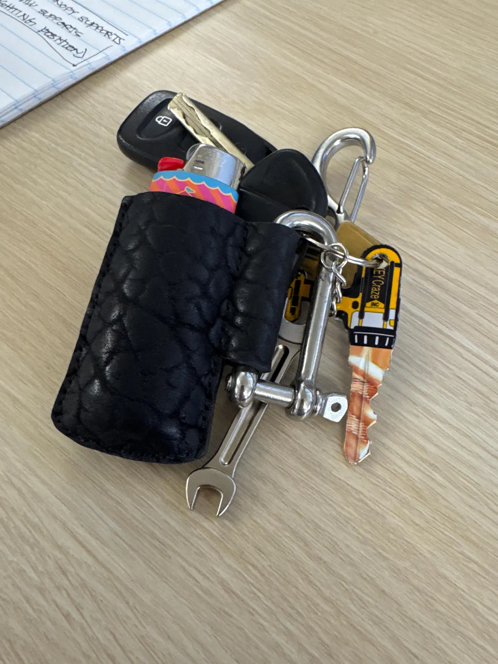 "Shackle" Bison Leather Lighter Holder