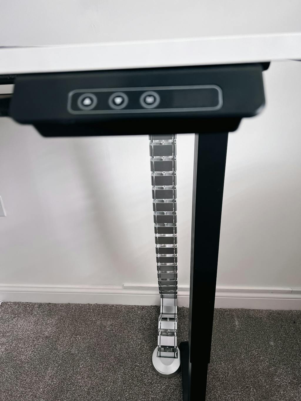 Cable Management for Height Adjustable Desk Silver