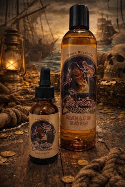 Captain Crimson - Beard Oil - Creamy Coconut, Warm Amber, Sea Salt, and Fresh Vanilla