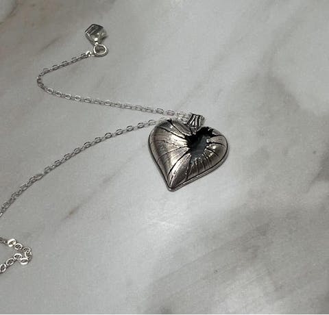 Shatter - Broken Heart Necklace in Sterling Silver
