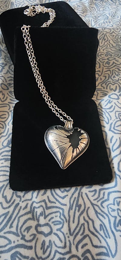 Shatter - Broken Heart Necklace in Sterling Silver