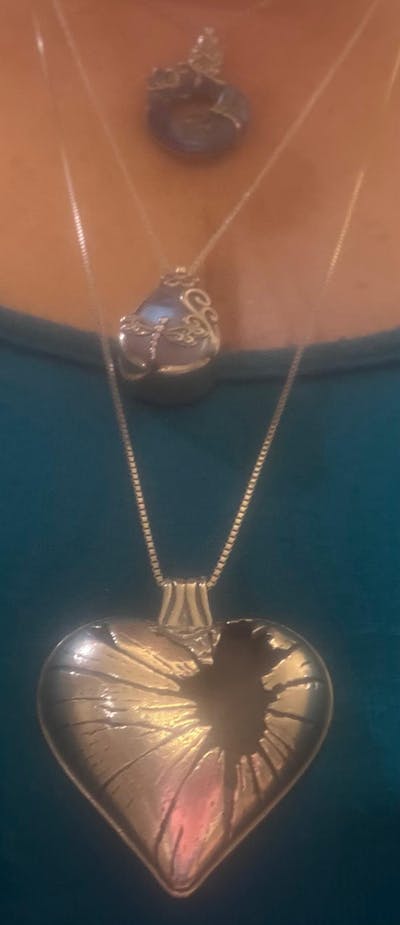 Shatter - Broken Heart Necklace in Sterling Silver