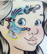 TAP Face Paint Double Stencils - Long Tail Mermaid (109