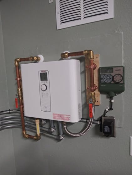 Heater Installation Tempra 36 Plus Tankless Water Heater