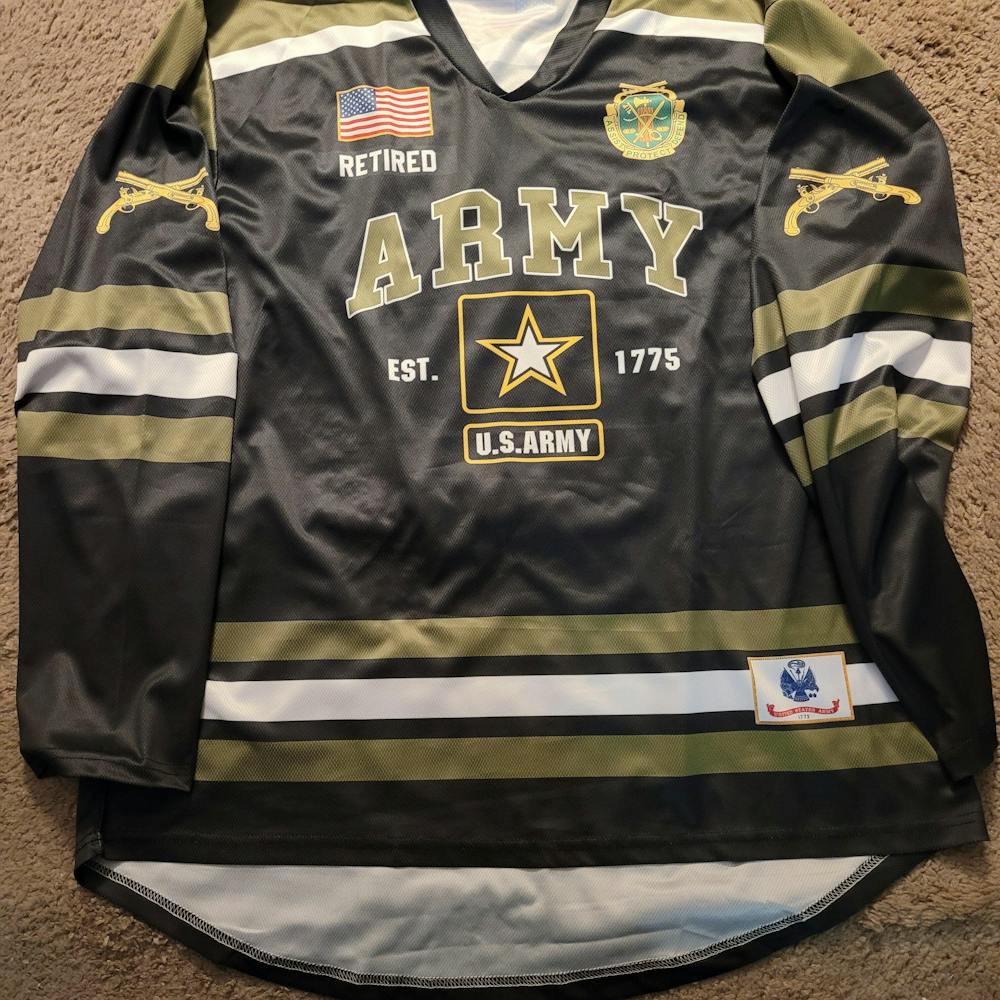 Personalized Hockey Jersey Military Available All Military Branches Shirt Gift For Veteran Soldier K1702