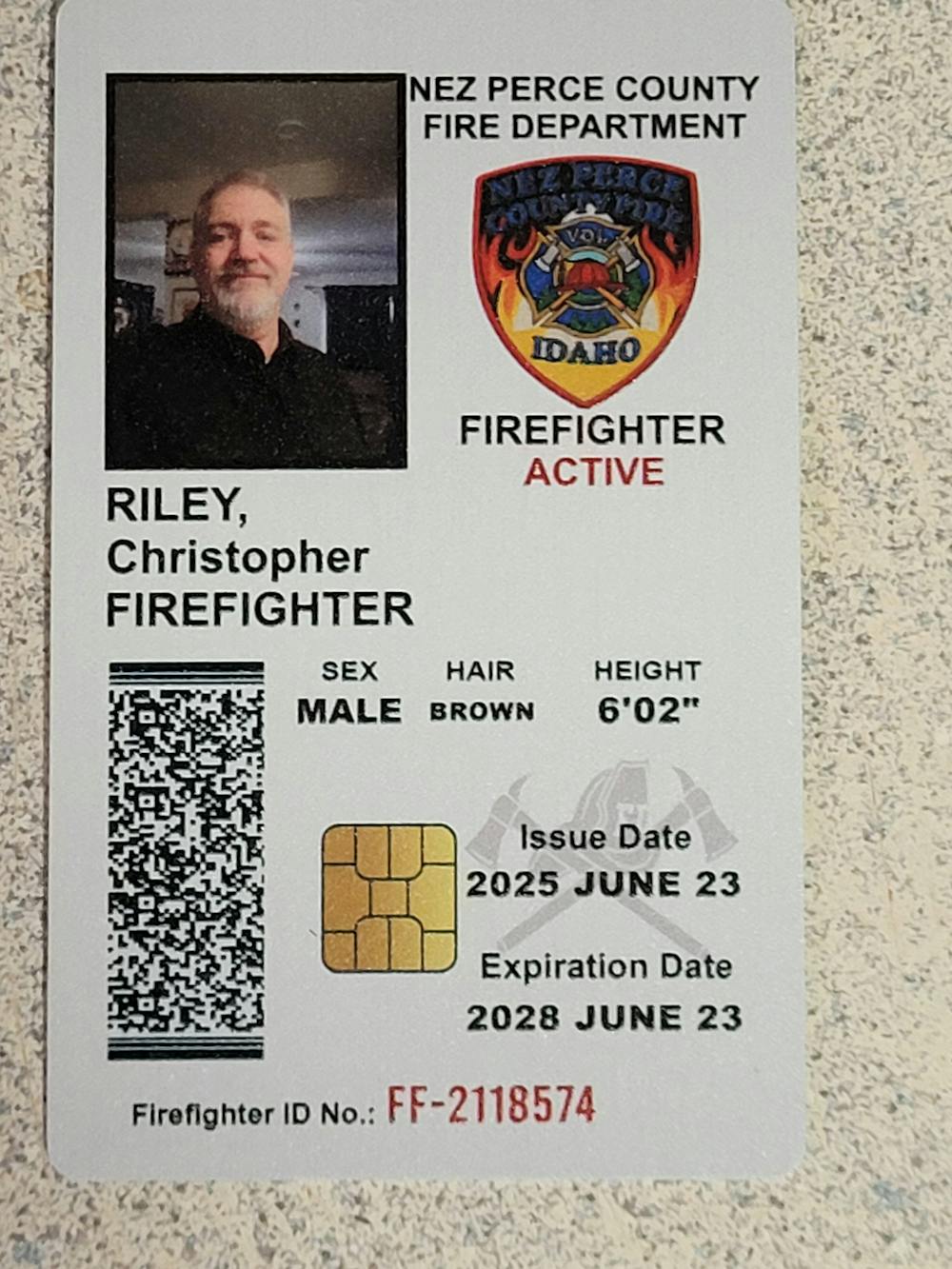 Personalized Firefighter ID Card Custom Gift For Firefighters K1702