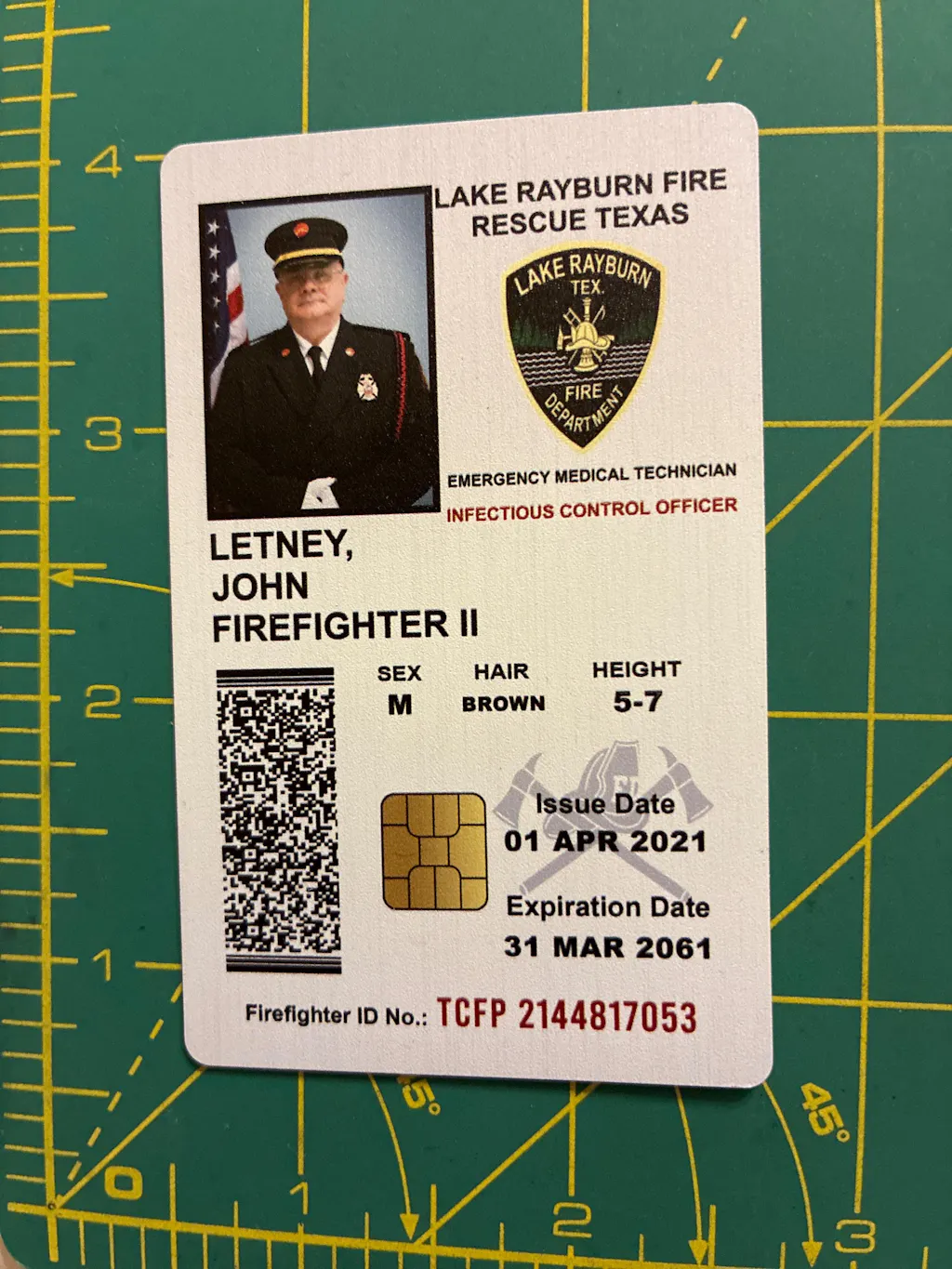 Personalized Firefighter ID Card Custom Gift For Firefighters K1702
