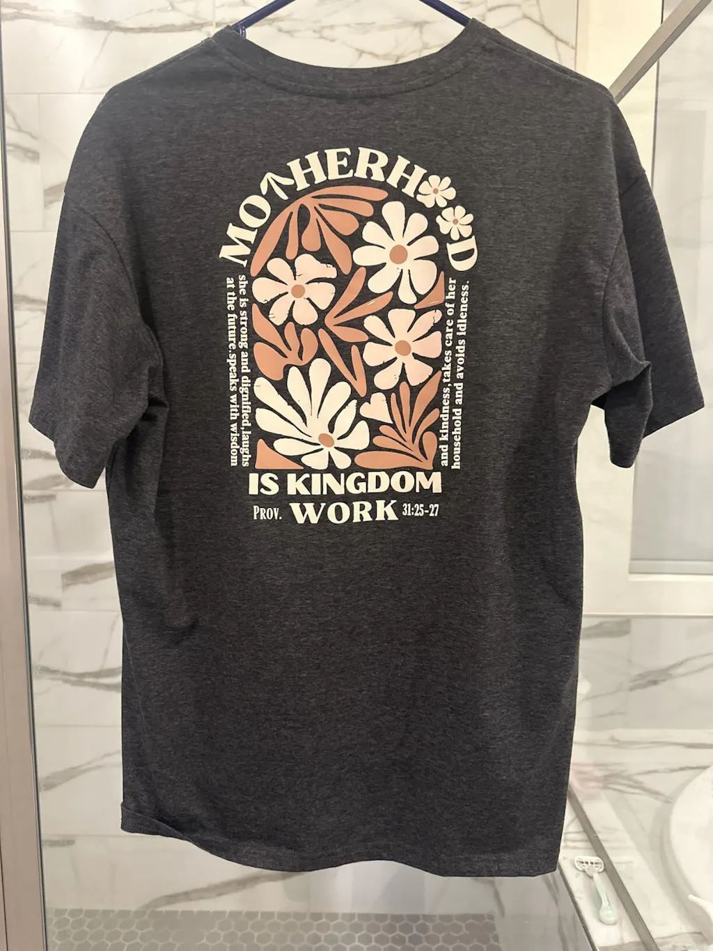 Motherhood Is Kingdom Work Floral Arch Shirt – Two Sides – She is Bless – Unisex Tshirt /Hoodie/Sweatshirt