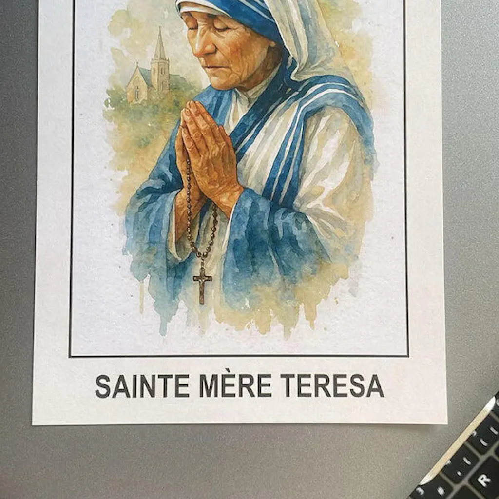 Saint Teresa of Calcutta Inspirational Art Print Poster/Canvas